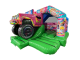 5x4m 3D Pink 4x4 Vorderseite Rutsche Kombi