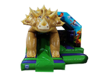 5x4m 3D Triceratops Voorkant Glijbaan Combi
