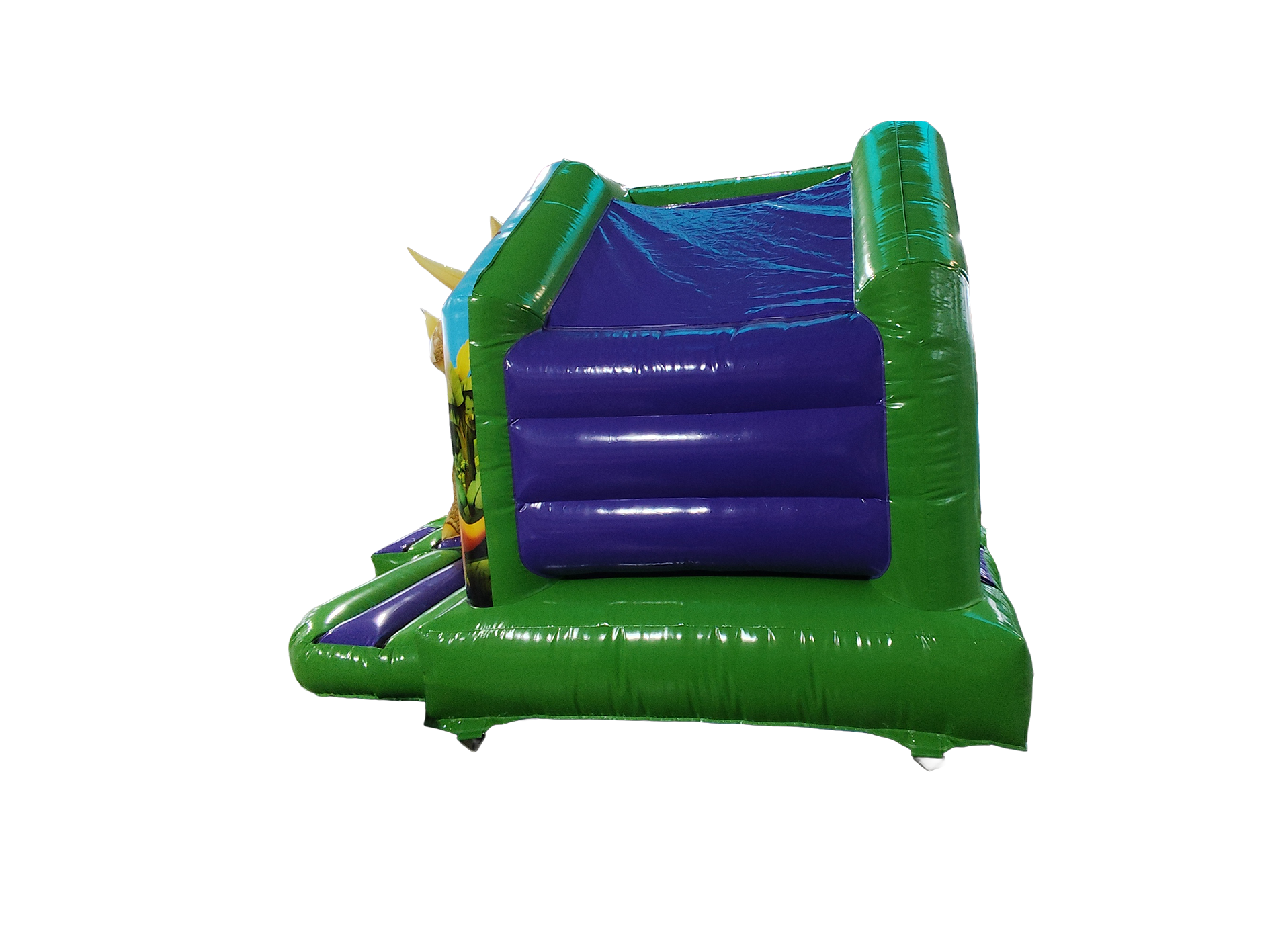 5x4m 3D Triceratops Voorkant Glijbaan Combi