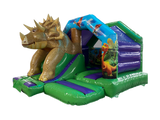 5x4m 3D Triceratops Voorkant Glijbaan Combi