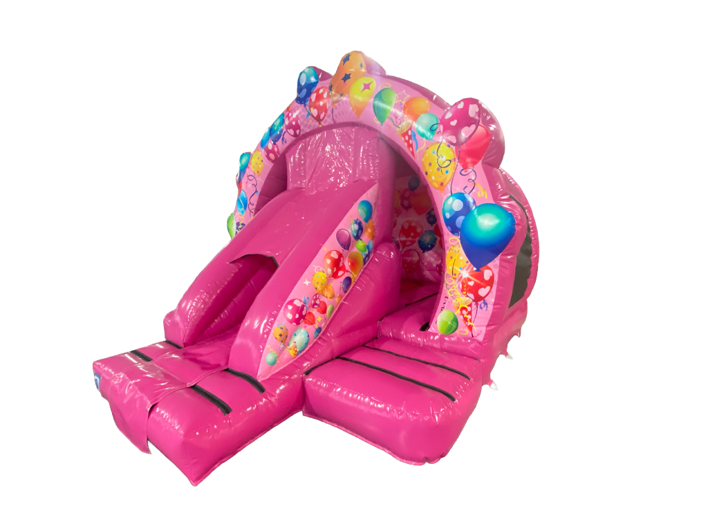 5 x 4 m Pinke Party-Contour-Front-Rutsche Kombi