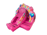 5 x 4 m Pinke Party-Contour-Front-Rutsche Kombi