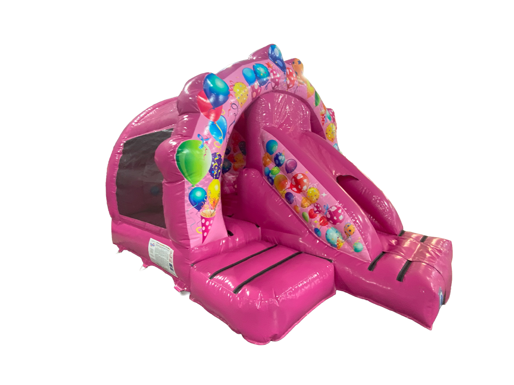 5 x 4 m Pinke Party-Contour-Front-Rutsche Kombi