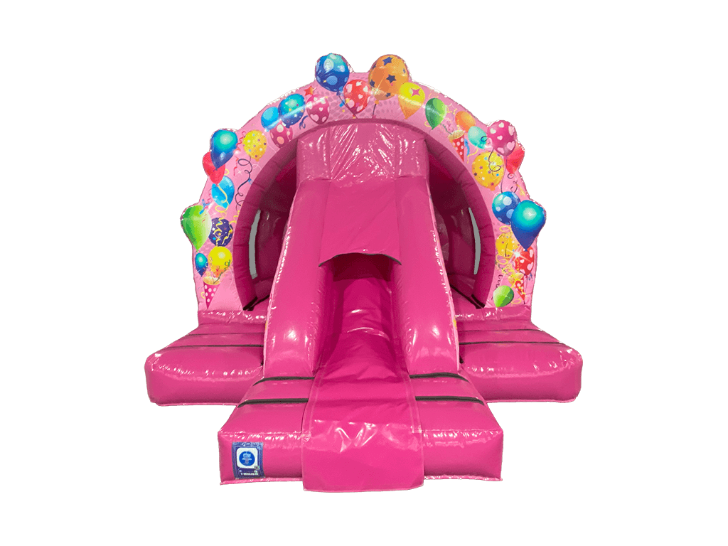 5 x 4 m Pinke Party-Contour-Front-Rutsche Kombi