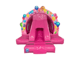 5 x 4 m Pinke Party-Contour-Front-Rutsche Kombi