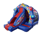 Combi avant toboggan contour rouge et bleu 5x4m