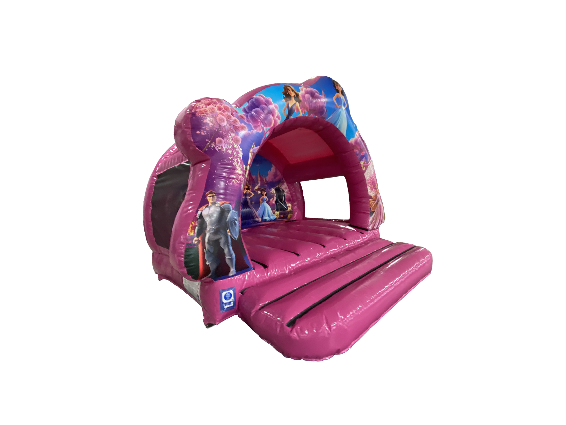 Château gonflable princesse courbé contourné 3,7x3,7m