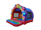 3.7x3.7m Multicoloured Party Contoured Bouncer