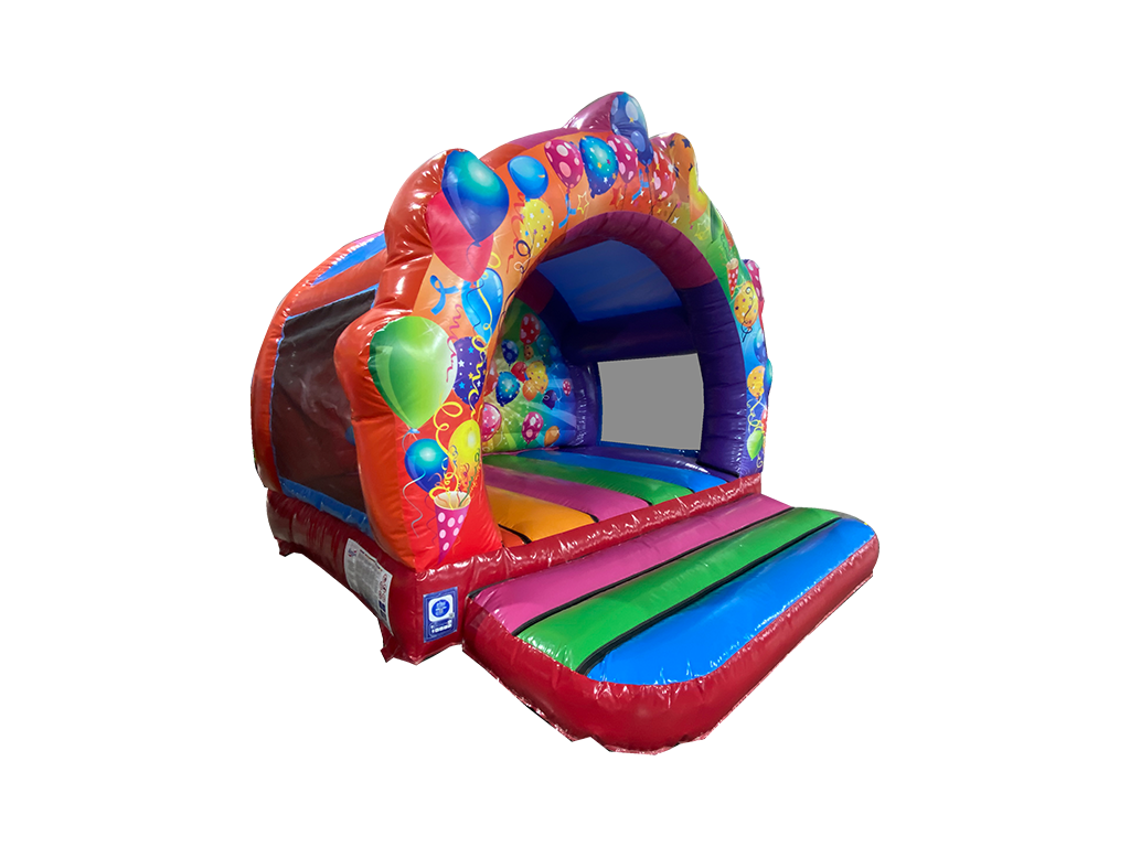 3.7x3.7m Multicoloured Party Contoured Bouncer