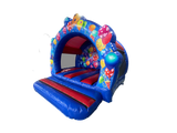 3.7x3.7m Rood & Blauw Feest Contour Springkussen