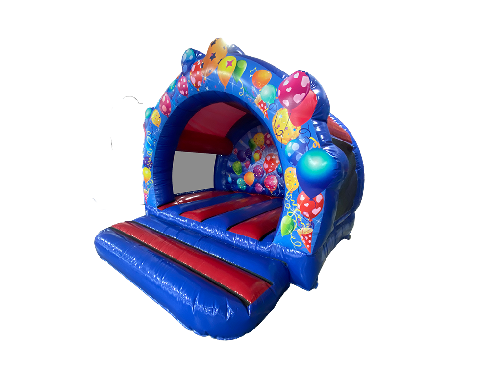 3.7x3.7m Rood & Blauw Feest Contour Springkussen