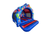 3.7x3.7m Rood & Blauw Feest Contour Springkussen