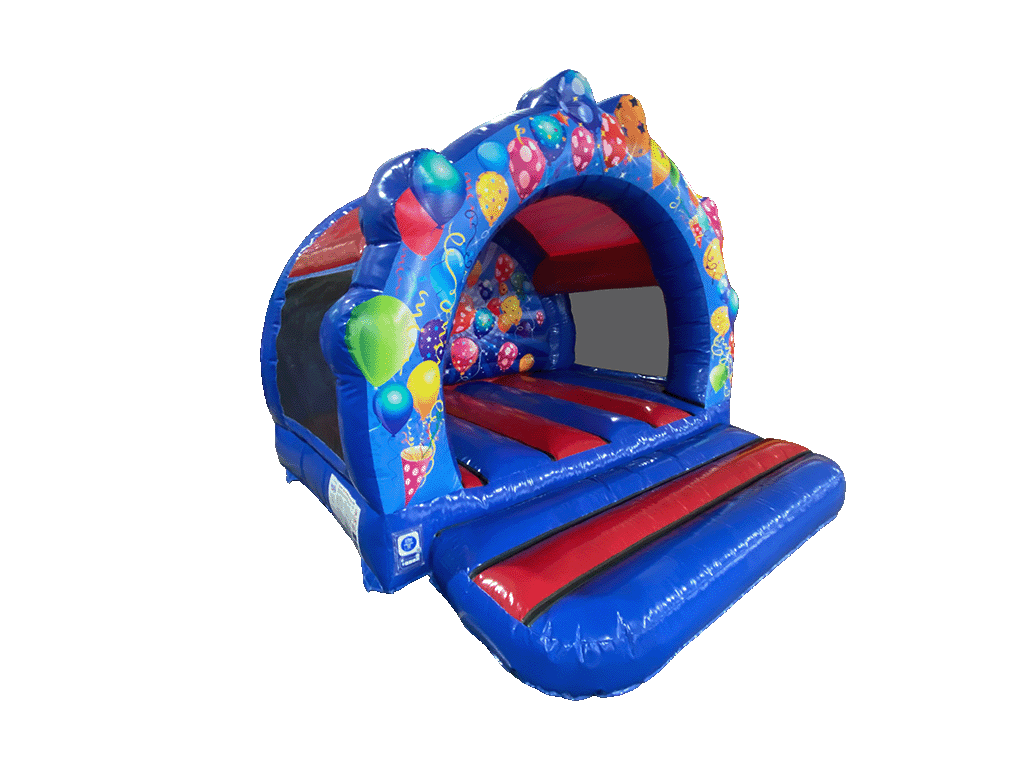 3.7x3.7m Rood & Blauw Feest Contour Springkussen