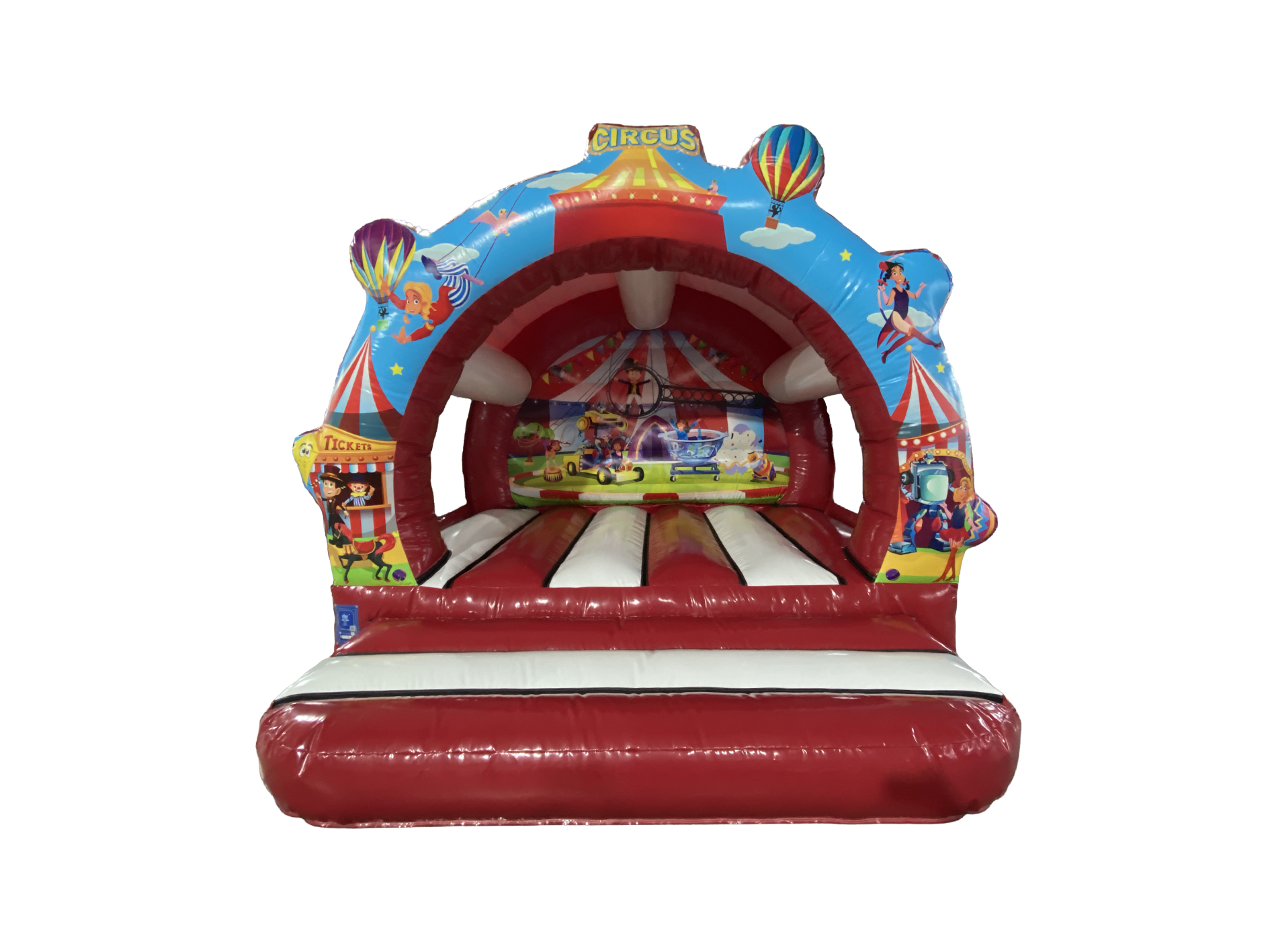 Gonfiabile Contornato Circo Bianco e Rosso 3.7x3.7m
