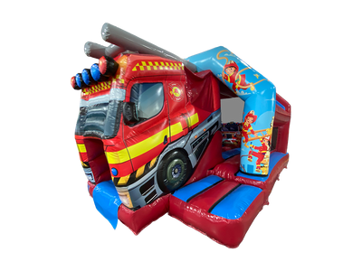 18x13ft 3d Fire Truck Middle Front Slide Combi