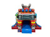 Combinado com Escorrega Frontal Médio Caminhão de Bombeiros 3D 5,5x4m