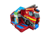 Combinado com Escorrega Frontal Médio Caminhão de Bombeiros 3D 5,5x4m