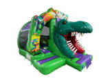 4,8x4,3m 3D Dinosaur Contour Gebogen Voorzijde Glijbaan Combi