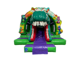 4,8x4,3m 3D Dinosaur Contour Gebogen Voorzijde Glijbaan Combi