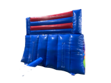 Toboggan fête bleu et rouge avec plateforme 1,8m