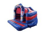 Red & Blue Party 180° Side Slide Bouncy Castle