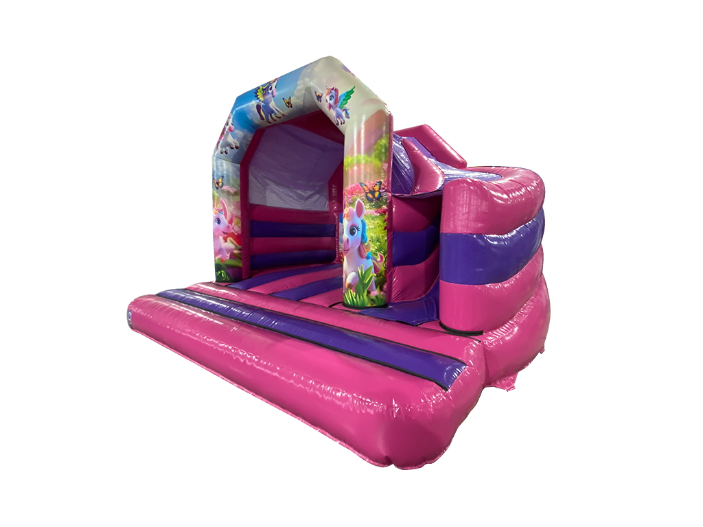 Unicorn 180° Side Slide Bouncy Castle