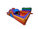 Mini aire de jeux contournée multicolore 4,5x4,5m pour fête