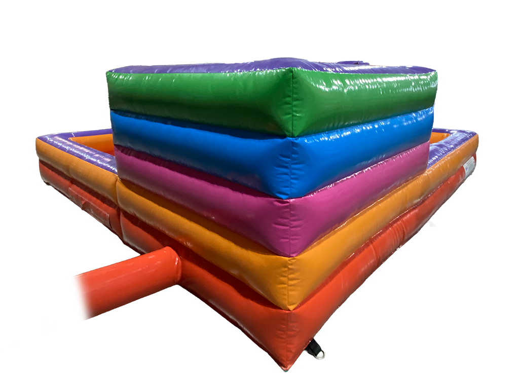 Mini aire de jeux contournée multicolore 4,5x4,5m pour fête
