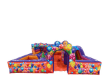 Mini aire de jeux contournée multicolore 4,5x4,5m pour fête