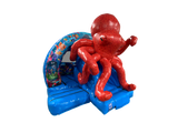 Combinado tobogán frontal curvo 3D pulpo 5x4.3m