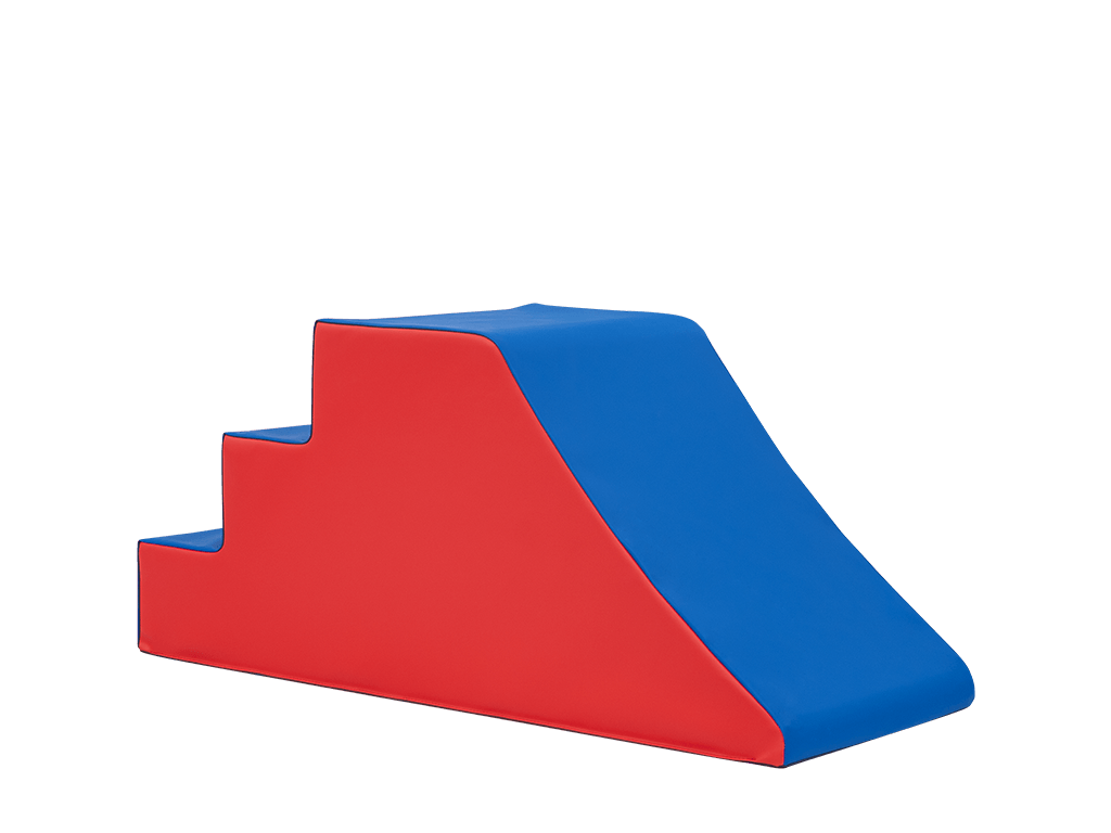 Tobogán de cuña de juego suave sin tema azul y rojo