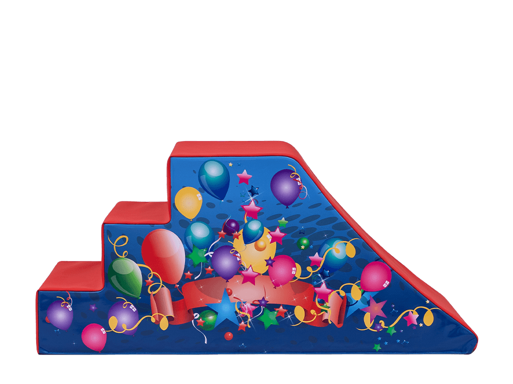 Blue and Red Party Soft Play Wedge Slide