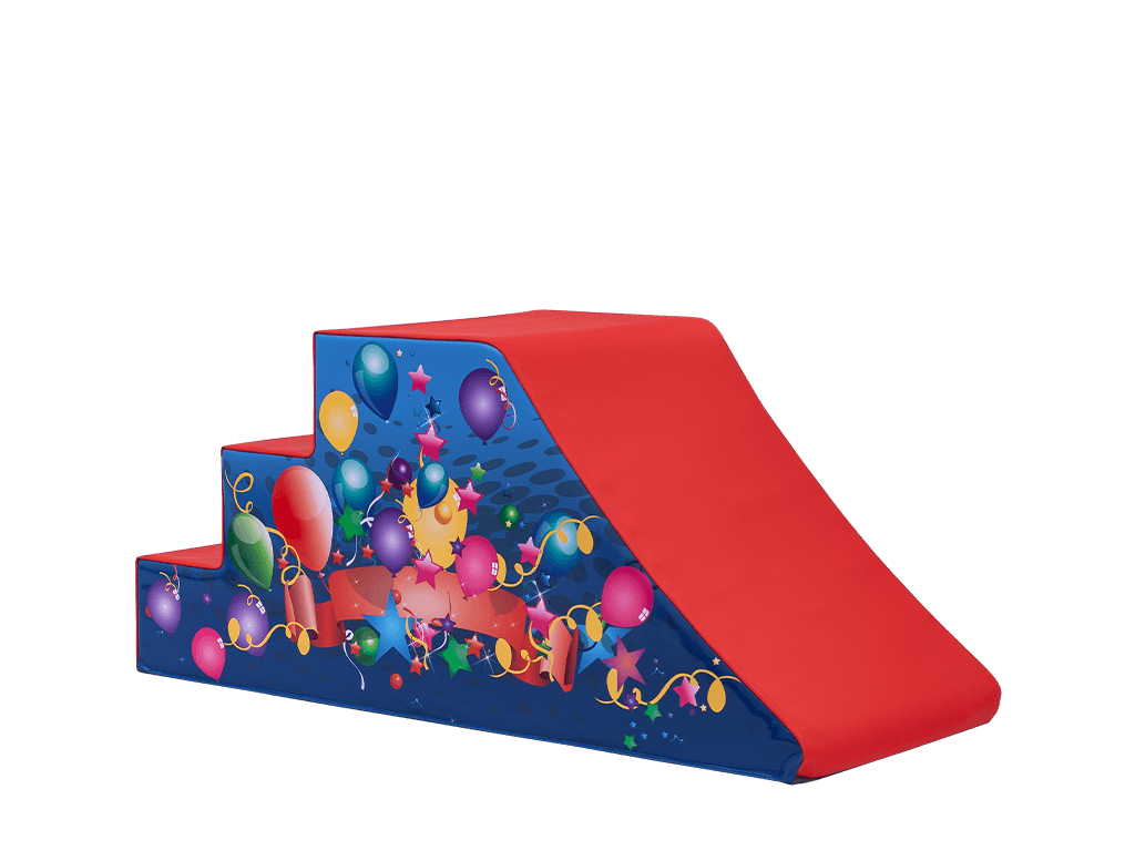 Blue and Red Party Soft Play Wedge Slide