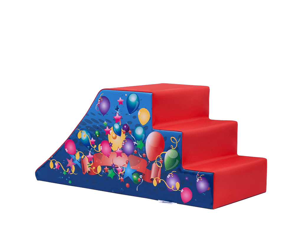 Blue and Red Party Soft Play Wedge Slide