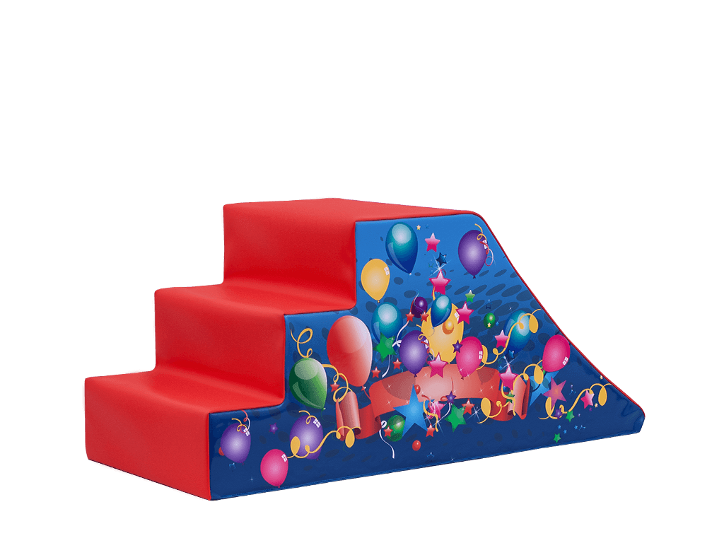 Blue and Red Party Soft Play Wedge Slide
