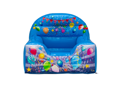Ice Blue Party High Back Inflatable Ball Pool