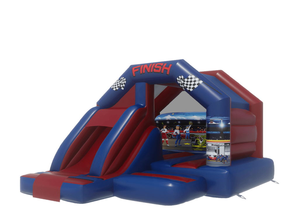 Combinado con Tobogán Frontal Coche de Carreras 5x4m  