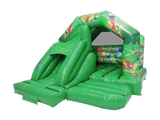 Combinado de tobogán frontal de fiesta verde 5x4 m