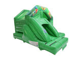 Combinado de tobogán frontal de fiesta verde 5x4 m
