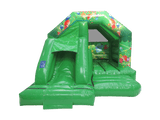 Combinado de tobogán frontal de fiesta verde 5x4 m
