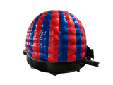 Dôme disco mini pailleté rouge et bleu - Prêt pour la disco