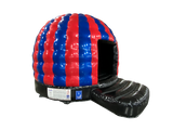 Dôme disco mini pailleté rouge et bleu - Prêt pour la disco