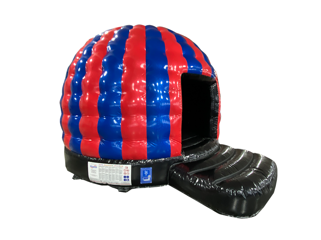 Dôme disco mini pailleté rouge et bleu - Prêt pour la disco