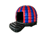 Dôme disco mini pailleté rouge et bleu - Prêt pour la disco