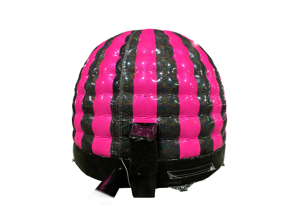 Dôme disco mini pailleté fuchsia et noir - Prêt pour la disco