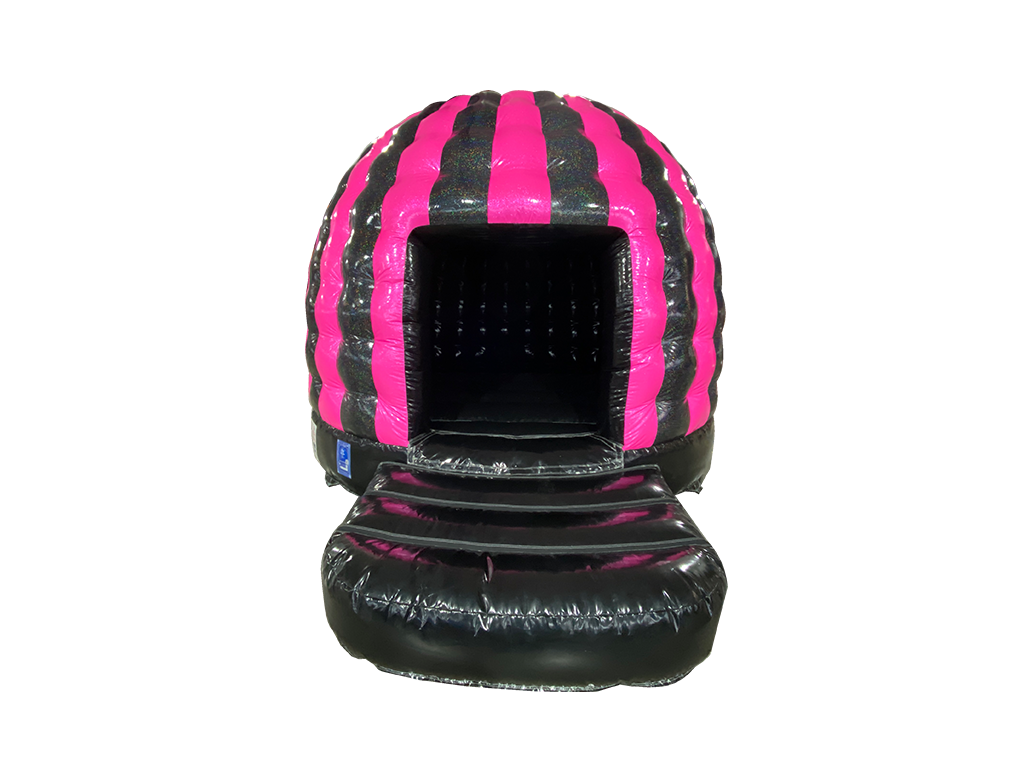 Dôme disco mini pailleté fuchsia et noir - Prêt pour la disco
