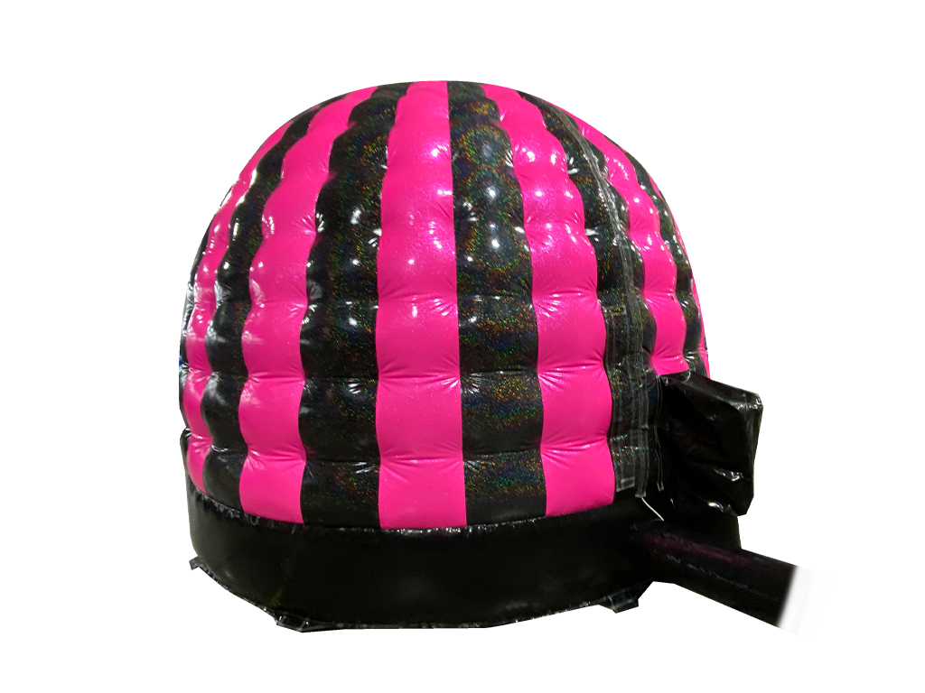 Dôme disco mini pailleté fuchsia et noir - Prêt pour la disco