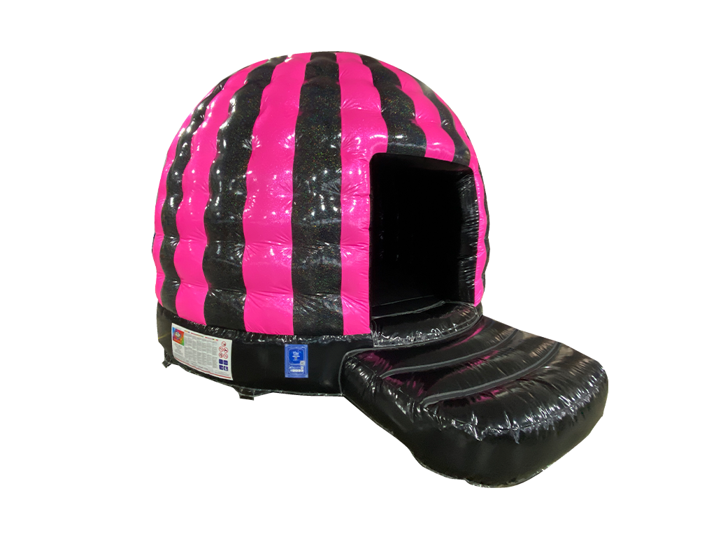 Dôme disco mini pailleté fuchsia et noir - Prêt pour la disco