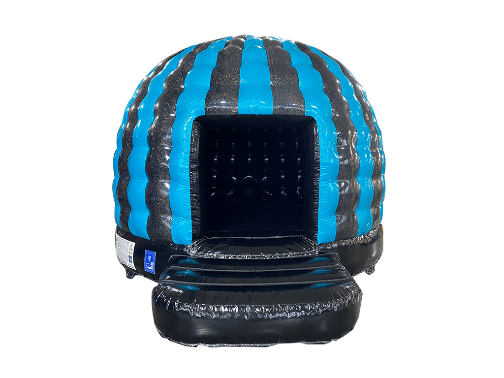 Black & Blue Glitter Mini Disco Dome - Disco Ready