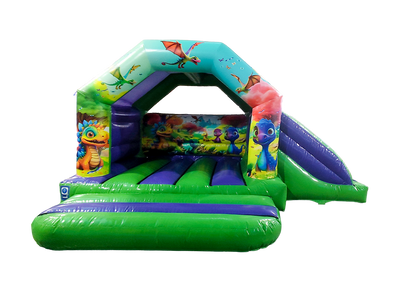 6m x 4m Dinosaur Side Slide Combi